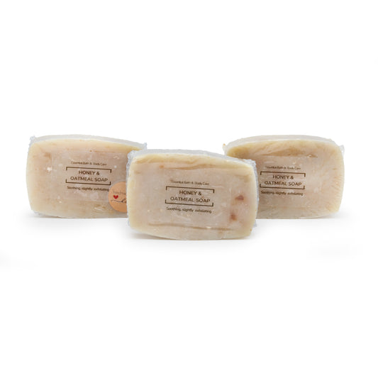 Natural Handmade Soap – Honey & Oatmeal (Gentle Skin Nourishing Bar)